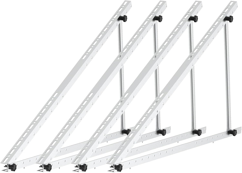 Support de panneau solaire en aluminium pour modules solaires de 100W-600W, 118 cm, 2 sets, Angle d'inclinaison réglable de 0° à 90° support de panneau solaire pv toit plat supports de toit pour modules solaires