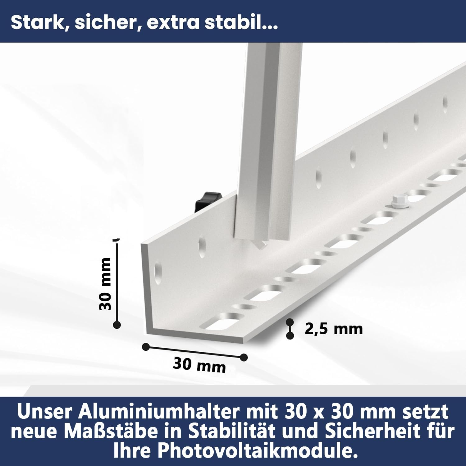 Solarmodul Halterung, 114cm 2 Paar Solarpanel Halterung, Halterung Balkonkraftwerk für 100W-500W Solarpanel, Winkel Einstellbar 0-90° Halterung für Solarpanel, für Dachhalterungen Solarmodule