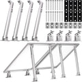 Balkonkraftwerk Solarmodul 2 Paneele SET 15°-30° solarpanel halterung Flachdach Verstelbar Photovoltaik Universal Wand Flachdachmontage for 100W-600W, PV Module Einfache Befestigung
