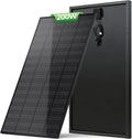 Monokristallines solarpanel flexibel 200W,18V solarmodul mit ETFE schwarzes Rahmen Version (Full Black), 200 watt solarpanel ideal für Wohnmobil, Balkonanlage, Gartenhäuse, Boot