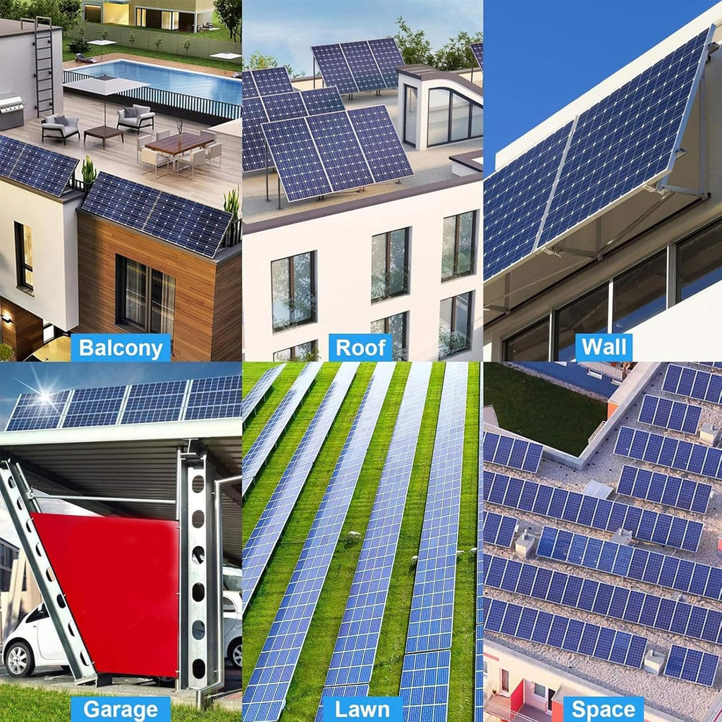 Support de panneau solaire en aluminium pour modules solaires de 100W-600W, 118 cm, 2 sets, Angle d'inclinaison réglable de 0° à 90° support de panneau solaire pv toit plat supports de toit pour modules solaires